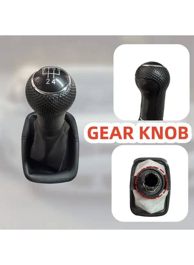 Red Faux Leather Shift Knob Cover For VW Golf 2 3 4 Cabriolet 6N1 6N2 Passat 35i 5 Speed Gear Stick Replacement - Image 4